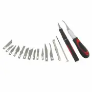 Hyper 16-pc Craft Hobby Knife Set, w/ Exacto Precision Cutting Blades & Tweezers