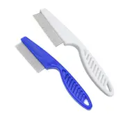 1Pc Large Fine Toothed Flea Flee Metal Nit Head Hair Lice Comb With Handle