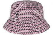 Kangol Maze Jacquard Bucket Hat Fashion Winter Summer Camping Cap - White