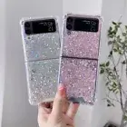 For Samsung Galaxy Z Flip 5 Flip 4 Flip 3 Cute Bling Glitter Shockproof Case
