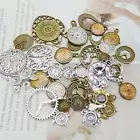 10 Mix Retro Steampunk Alloy Clock Charm Watch Pendant Jewellery Making Crafts