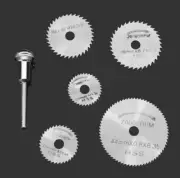 6pcs Mini HSS Saw Blades Rotary Tool Circular Saw Blade Mandrel fit Drill Kit