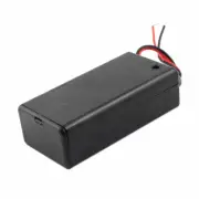 ON/OFF Switch 2-Wire Battery Holder Box Case Black for 1 x 9V Battery