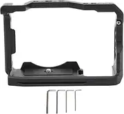 Camera Cage for A6700, Aluminum Video Rig Camera Stabilizer, 1/4inch Screw Hole 3/8inch Threaded Hole Cold Shoe Port for 38MM Slide Slot Camera Cage for A6700