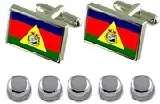 [Select Gifts] Shirt Dress Studs Caratinga City Minas Gerais State Flag Cufflinks