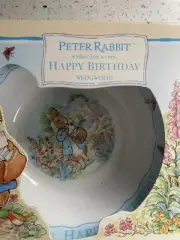 Wedgwood Peter Rabbit Happy Birthday Bowl. Never Used. 1996