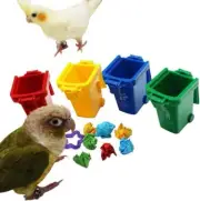 Color Sorting Bin Bird Toys, Teaching Tool Box Parrot Toys