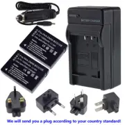 2X Battery +AC/DC Charger For Leica BP-DC7 BP-DC7-E V-LUX 20 V-LUX 30 V-LUX 40
