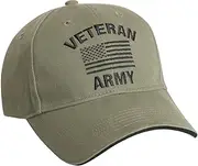 [ROTHCO] Vintage Veteran Low Profile Cap (Army/Vintage Olive Drab, One Size)