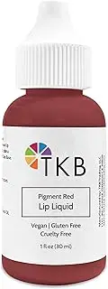 TKB Lip Liquid Color | Liquid Lip Color for TKB Gloss Base, DIY Lip Gloss, Pigmented Lip Gloss and Lipstick Colorant, Moisturizing, Made in USA (1floz (30ml), Pigment Red)