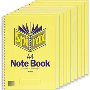 Spirax 595 Notebook 7mm Ruled Lines Spiral Bound 120 Page (A4) [10 Pack]