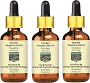 Devprayag Pure Red Raspberry Seed Oil (Rubus idaeus) with Glass Dropper Natural Therapeutic Grade Cold Pressed (Pack of three) 100ml X 3 (10 oz)