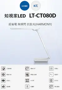 在飛比找松果購物優惠-CHIMEI奇美時尚LED護眼檯燈 LT-CT080D (6