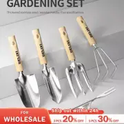 Garden Shovel Rake Spade Set Wooden Handle Household Plant Garden Tools