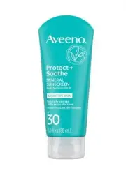 AVEENO Protect + Soothe SENSITIVE Skin Mineral Sunscreen SPF 30, 3.0 fl. oz