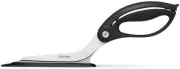Innovative 2-in-1 Pizza Cutter Scissors with Non-Stick Protective Server