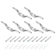 5Pcs 65x10mm Blind Cord Cleats, Zinc Alloy Safety Rope Cord Cleat Holder, Silver