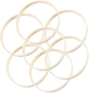 NOLITOY 20Pcs Bamboo Dreamcatcher Rings Round Craft Making Hoops for DIY Projects Natural Material and Smooth for Wreaths Wind Chimes and Mandalas