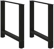 Black Steel Coffee Table Legs 2 Pcs, 70x(72-73) cm, Adjustable, Durable, Modern Design for DIY Furniture, Heavy Duty Support
