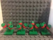 4 Lego Flowers from Minecraft set 21162