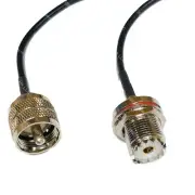 RG174 SO239 PL259 UHF Male to UHF Female Bulkhead Coaxial RF Pigtail Cable USA