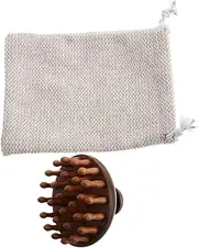 COLLBATH Wooden Tooth Scalp Massage Comb Ergonomic Hair Brush for Dry Wet Hair Portable Meridian Massager for All Hair Smooth Wooden Design for Gentle Grooming