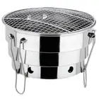 Outdoor BBQ Grill Folding Split Stainless Steel Fire Pit Cooking Supplies