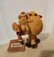 Russ Berrie Bobble Bods Prudence the Pig Doug Harris Christmas Figurine w/ Tag