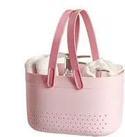 [Generic] Bathroom Toiletry Organizer Basket - Drainage Box for Shower,Shower Storage Basket with Handles, Box Organizer Bin for Bathroom, Kitchen, College Dorm