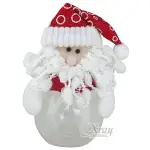 圓型糖果罐-老公公(紅)，聖誕節/聖誕禮物/聖誕佈置/禮物袋，X射線【X170001】
