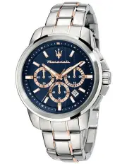 [Maserati] Successo Stainless Steel Watch in Blue