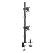 Activiva Dual-Screen Articulating Vertical Monitor Arm for 13-22" Screens- Black