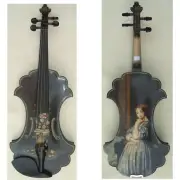 4/4 Painted Violin full size Antique Varnish Handmade #11