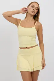 Yellow Cami Top Thin Strap Supersoft - Size 16XL, Women's Singlet