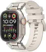 [UMCNVV] For Apple Watch band 49mm 46mm 45mm 44mm 42mm Fluororubber Watchbands 10th Waterproof FKM Strap