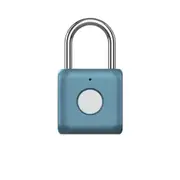 Usb Rechargeable Smart Fingerprint Padlock Door Lock Waterproof Keyless Anti Theft Travel Luggage Drawer Safety Blue