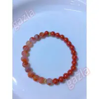 在飛比找蝦皮購物優惠-台灣出貨 0-16天然南紅瑪瑙搭配硃砂手鍊6mm左右 原礦硃