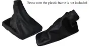 FITS NISSAN PATHFINDER R51 2006 TO 2012 BLACK LEATHER GEAR BOOT+HANDBRAKE BOOT