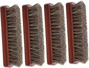 BESTOYARD 4pcs Horsehair Shoe Brush High Strength Bristle Polishing Brushes for Shoes Boots and Upholstery Cleaning Gentle Portable and Detailing