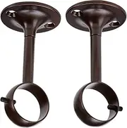 Amazon Basics Curtain Rod Ceiling-Mount Bracket, Set of 2, Dark Bronze (Espresso)
