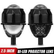 2x Mini LED Headlight 2.5'' Bi LED Projector Lens 100W 6000K Retrofit Universal
