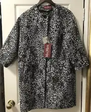Max Mara Studio animal print coat size M