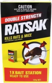 Ratsak Double Strength Rat Mouse Mice Rodent Bait Trap Poison 350g