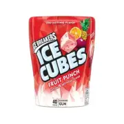 ICE BREAKERS ICE CUBES Fruit Punch | 40 Pieces Each | Sugar Free ( Pack of 3 )