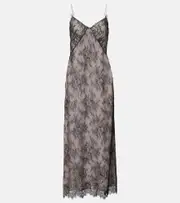 [Blumarine] Blumarine Rebrodé lace midi dress AU 6 black