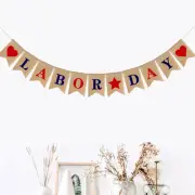 Stacker Labor Day Pull Flag Hotel Decorations Bunting Banner