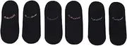 [Calvin Klein] Womens 6 Pack Socks Cotton Construction Black 6-10