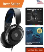 Gaming Headset - High-Fidelity Noise-Cancelling Mic - PS5/PS4, Xbox - Black