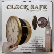 10" Wall Clock w/ Secret Hidden Safe Vtg Silent Non Ticking Battery Operated