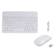 10inch Keyboard and Mouse RGB Backlit Rechargeable Bluetooth Keyboard and6265